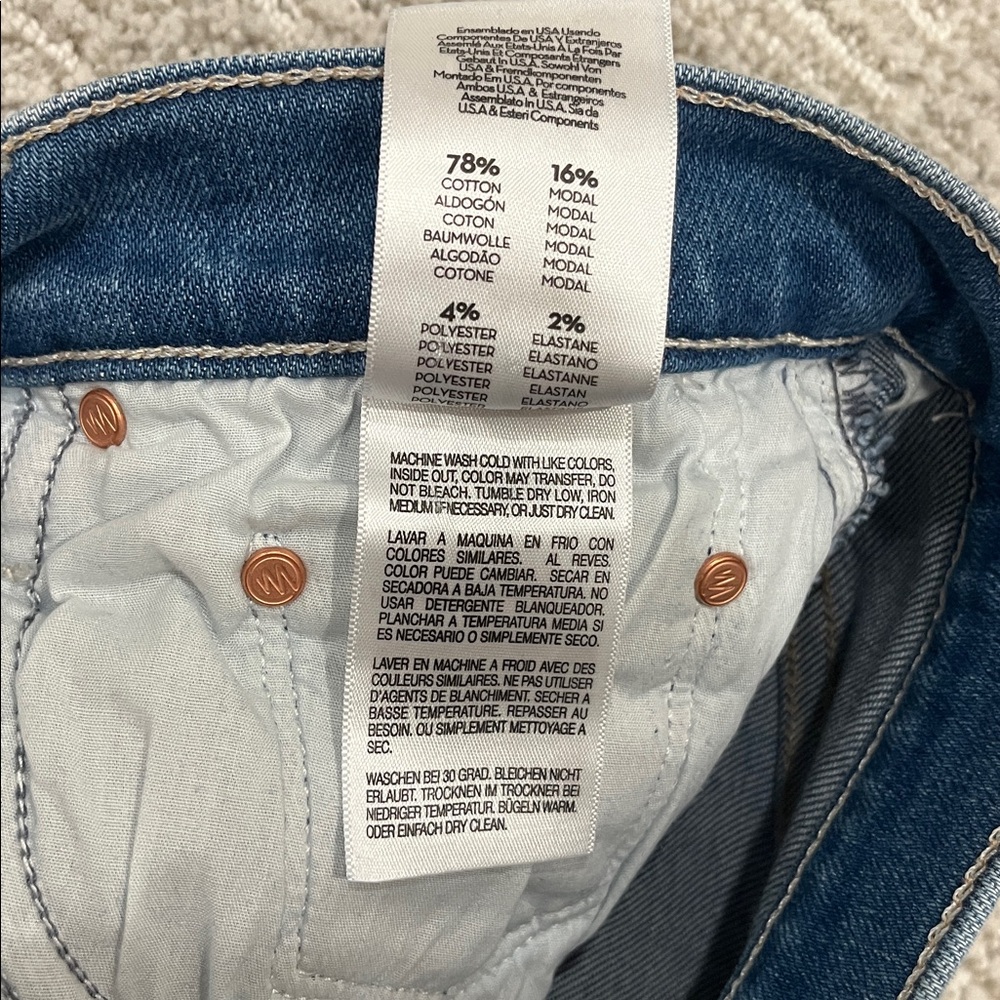 Mother The Weekender Layover Women's Blue Flared Jeans - Picture 8 of 11